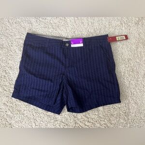 Women's Size 12 Merona Chino Navy Blue Shorts NWT